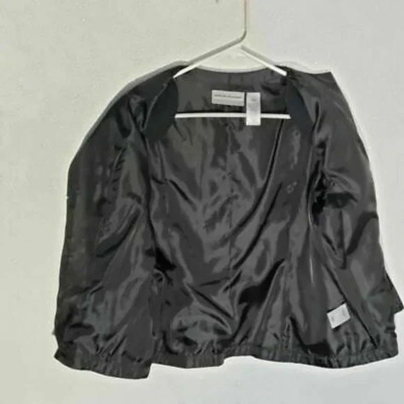 Alfred Dunner Womens Jacket Black Snakeskin Hook & Eye 3/4 Sleeve Petite… - Picture 5 of 8